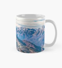 Sunny autumn day at the mount Tersadia in the italian alps Mug