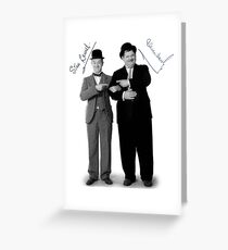 Laurel and Hardy Signature Greeting Card