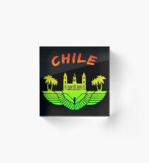 Chile Palace with palms colorful / gift Acrylic Block