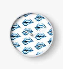 Berry Blue Lip Clock