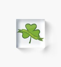 cloverleaf St Patricksday Acrylic Block