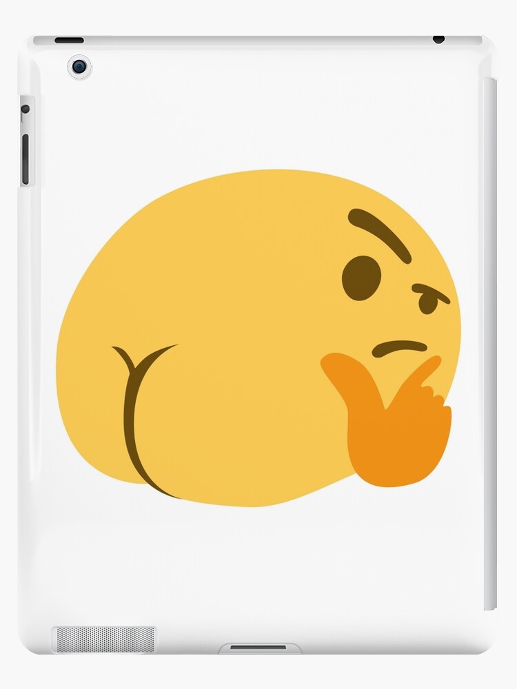 Thicc Thinking Emoji Ipad Case Skin By Wet Cardboard Redbubble