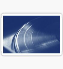 Vinyl record on a turntable. Cyanotype filter Sticker