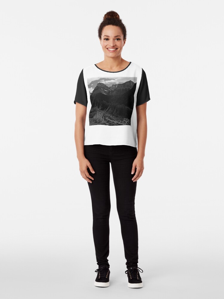 Alternate view of Glacier National Park Chiffon Top
