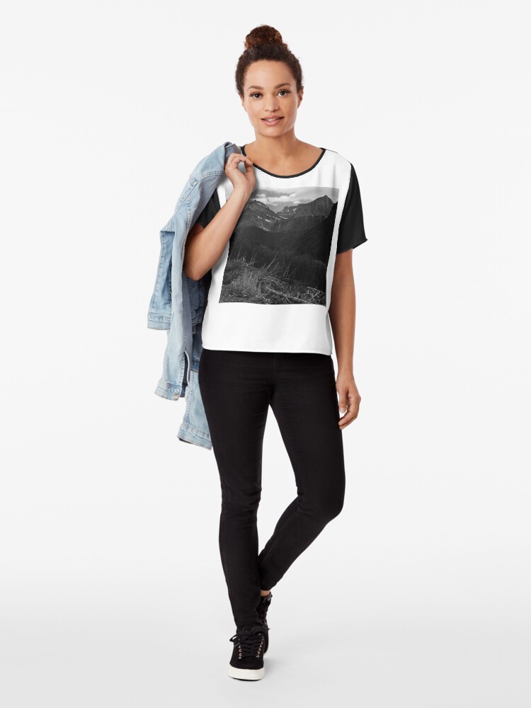 Alternate view of Glacier National Park Chiffon Top