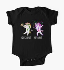 Your Aunt My Aunt Funny Dabbing Unicorn One Piece - Short Sleeve