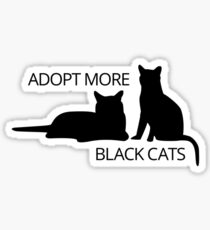 Adopt More Black Cats Sticker
