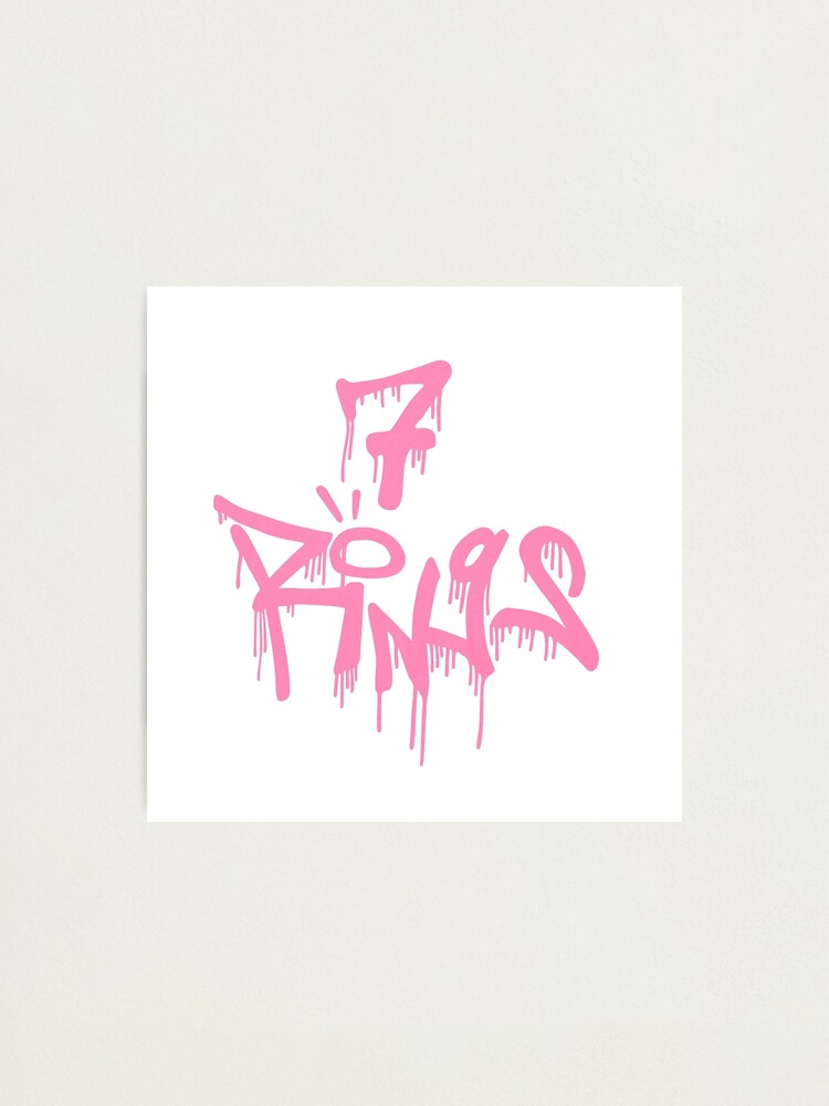 7 Rings Paint Drip Logo Pink Photographic Print