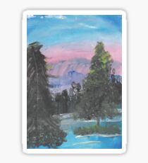 Riverbank Landscape Sticker
