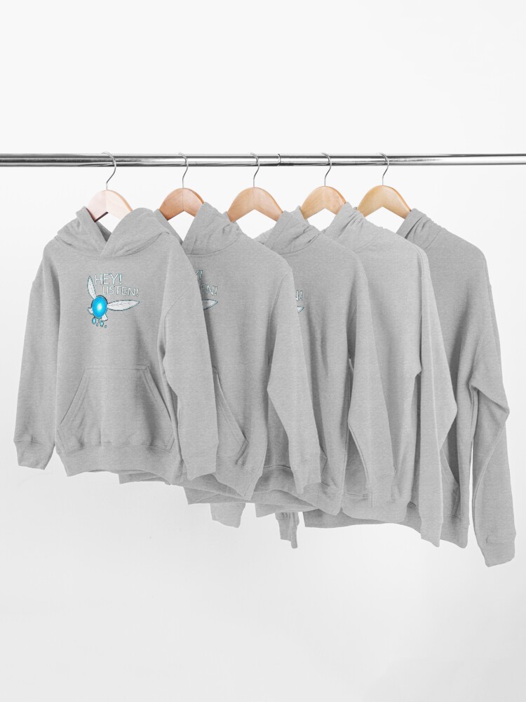 Alternate view of Navi! HEY! LISTEN! Kids Pullover Hoodie