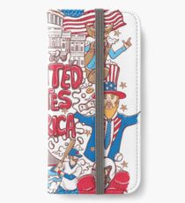 welcome to united states of america illustration iPhone Wallet/Case/Skin