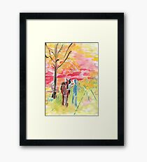 Study of Syd Barrett's 'Man and Donkey' Framed Print