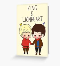 King and Lionheart Greeting Card