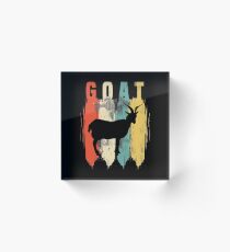 Goat Goats Farmer Farm Retro Vintage Gift Acrylic Block