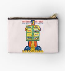 Vintage Avtodar Lottery, 1929 Boris Titov and Efim Pernikov, Constructivist Artwork, Soviet Program Propaganda Poster, Men, Women, Youth Studio Pouch