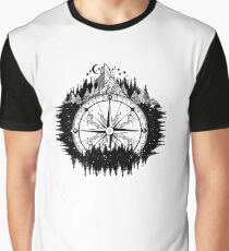 Mountain and compass Graphic T-Shirt