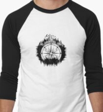 Mountain and compass Baseball Âľ Sleeve T-Shirt