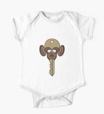 Mon'key' Funny Monkey Cartoon Illustration One Piece - Short Sleeve