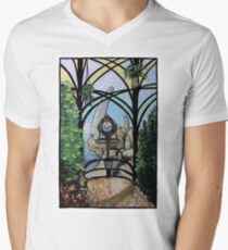 Camiseta para hombre de cuello en v myst: exilio