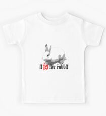 Was hinter dem Kaninchen? Kinder T-Shirt