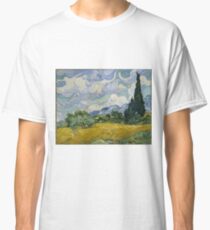 Vincent Van Gogh wheat field with cypresses Classic T-Shirt