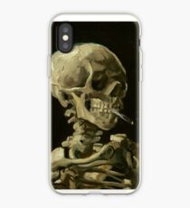 Vincent Van Gogh smoking skeleton iPhone Case