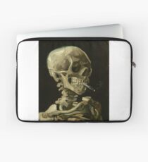 Vincent Van Gogh smoking skeleton Laptop Sleeve