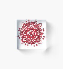 HAPPY HOLI FESTIVAL Colorful Celebrations India Ornament Mandala Acrylic Block