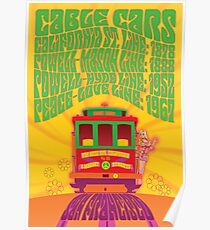 San Francisco - Seilbahn der Peace & Love Line Poster