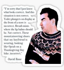 Schitt's Creek - David - Incorrect Sticker