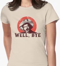 Well Bye in black stencil Women's Fitted T-Shirt