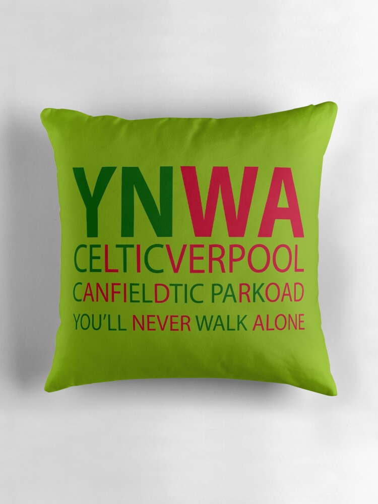 "Liverpool-Celtic You'll Never Walk Alone" Throw Pillows ...