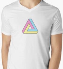 CMYK Penrose Triangle #2 V-Neck T-Shirt