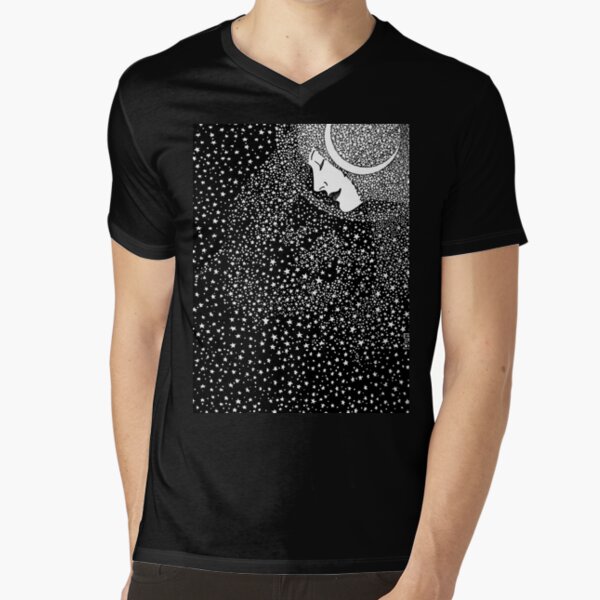 Lady of the Night - white V-Neck T-Shirt