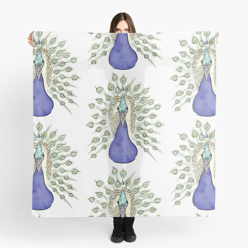Le Majestueux Paon Foulard