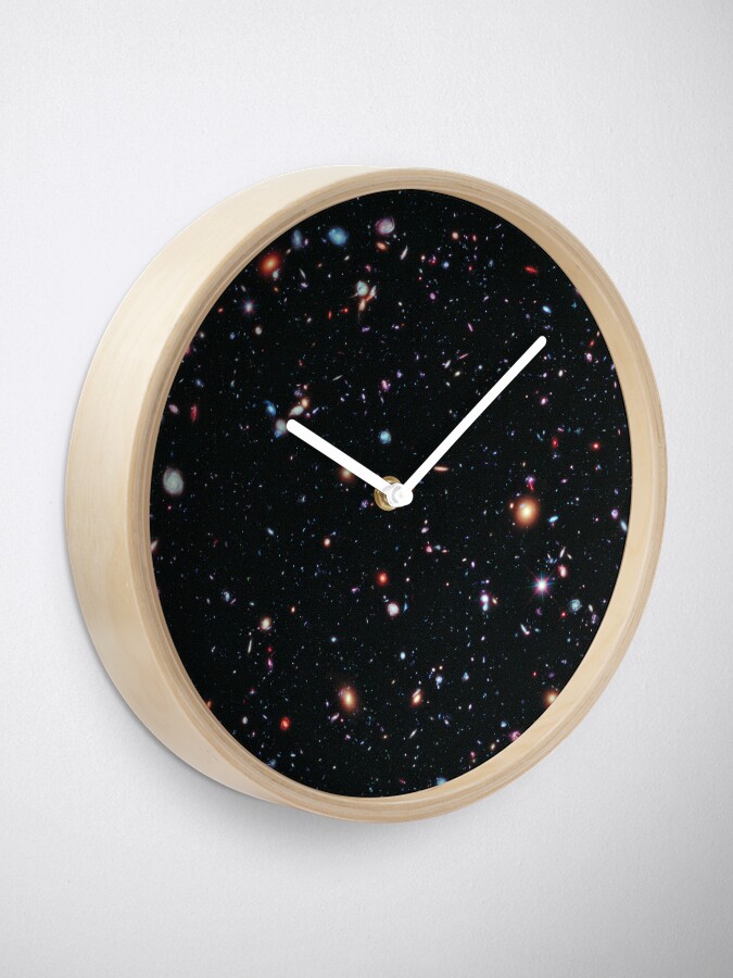 Alternate view of Hubble Extreme Deep Field Image of Outer Space Clock