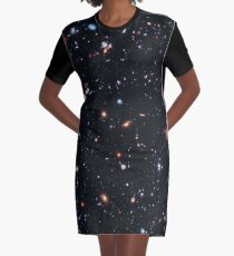 Hubble Extreme Deep Field Bild des Weltraums T-Shirt Kleid