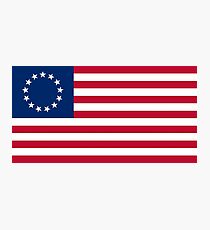 Betsy Ross 13 Sterne in einem Kreis Amerikanische Flagge Fotodruck