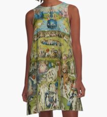 Der Garten der Lüste von Hieronymus Bosch (1480-1505) A-Linien Kleid