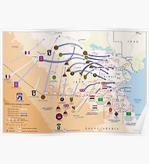 Operation Desert Storm Ground Map (24.-28. April 1991) Poster