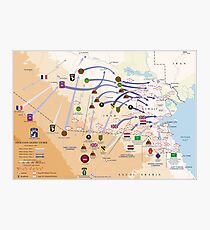 Operation Desert Storm Ground Map (24.-28. April 1991) Fotodruck