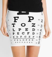 Snellen Eye Chart Mini Skirt