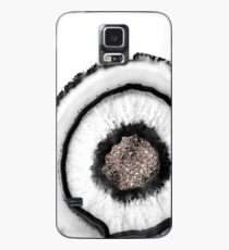 Weißer Achat mit Rose Gold Glitter Glam # 1 #gem #decor #art Hülle & Klebefolie für Samsung Galaxy