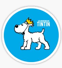 Pegatina Snowy - PERRO DE TINTIN (Azul)