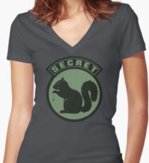 Secret Squirrel - Carp Fishing Women's Fitted V-Neck T-Shirt