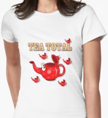Tea Total Cartoon Women's Fitted T-Shirt