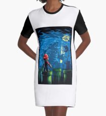 Dynamic Super Mario Graphic T-Shirt Dress