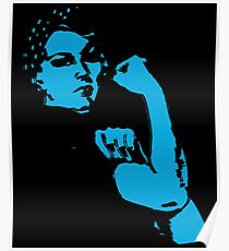 Rosie the Riveter Silhouette Poster