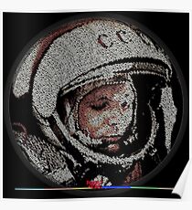 GAGARIN ASCII KUNST ROOTCAT Poster