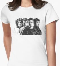 The Many Faces of Nathan Fillion Women's Fitted T-Shirt
